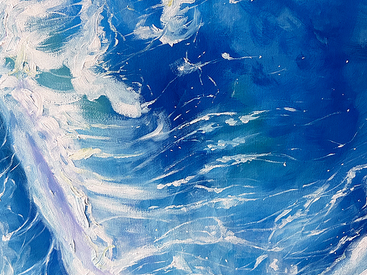 布面油画《天上海，海上天》