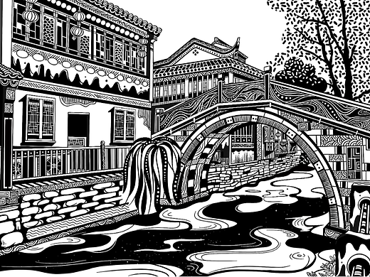 黑白装饰画·版画·传统纹样（下）