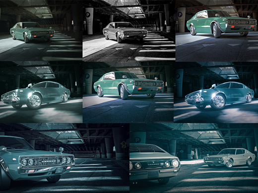 汽车实景合成渲染【道奇挑战者】