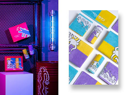 毛巾产品拍摄 Keith Haring联名款氛围场景拍摄