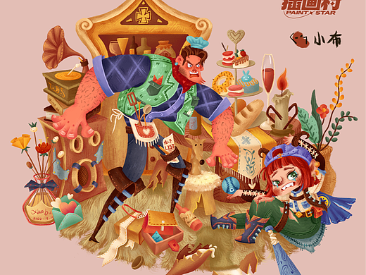 被打破的惊喜！儿童插画小场景练习
