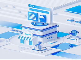 蓝色大场景banner图