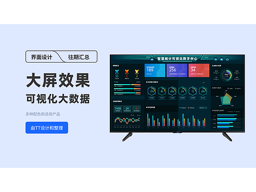 可视化大数据智慧智能统计UI后台首页展示