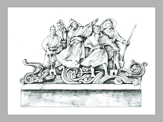 手绘群雕方案图