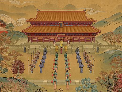 蒙顶山茶仿古长卷两幅