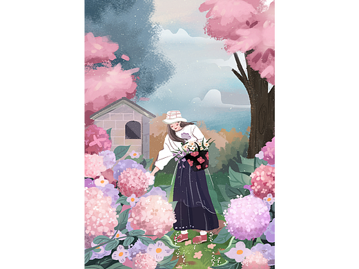 采一颗绣球花吧