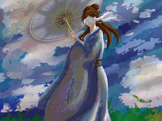 撑阳伞的女人（个人主页-ZNjU0OTA0NzY=） - 艺术插画 - 站酷设计师YF926926原创素材 - 站酷ZCOOL