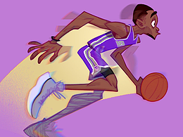 畫的一些籃球插畫