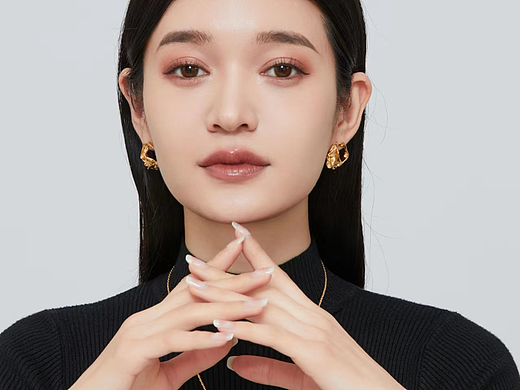 韩都商业摄影---模特耳环拍摄效果图