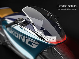 摩托车建模渲染