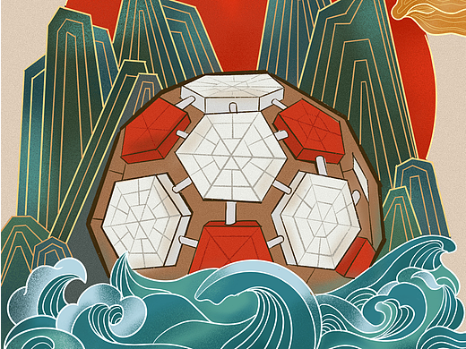 国潮插画006-城市印记