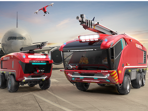 机场消防车概念设计-拓展现实