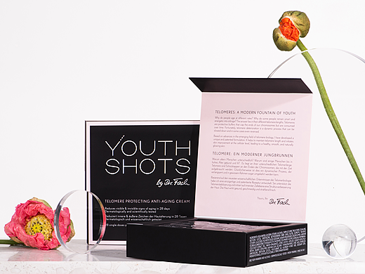 youth shots护肤品-创意场景、质地、模特展示