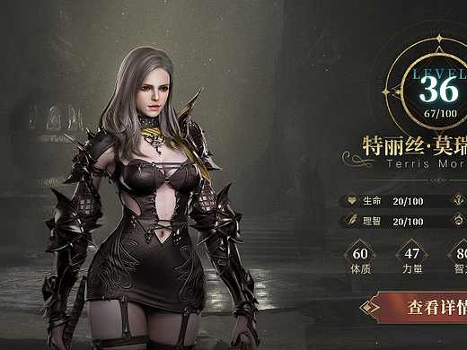 欧美写实魔幻MMORPG界面