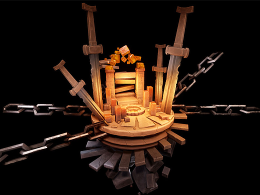 【3dmax场景建模】武器剑台模型制作教程。3dmax建模