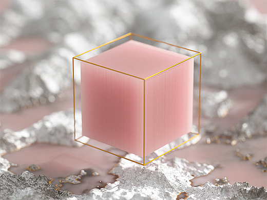 粉色方块C4D练习作品