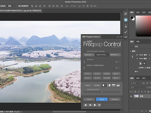 ps磨皮插件:NBP Freqsep Control for Mac