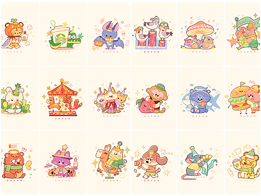 小动物插画合集