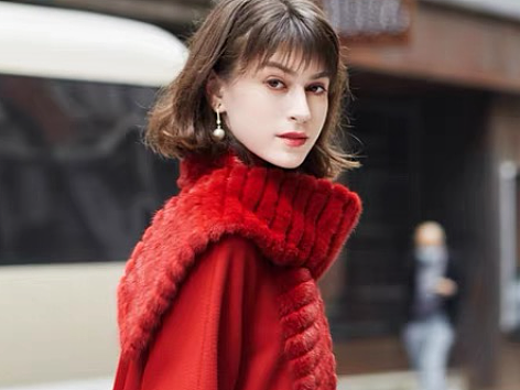 秋冬女装模特 中淑风模特 大衣外模拍摄 貂毛 韩系冬装