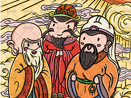 画侍郎国潮插画系列之吉星高照