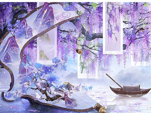 画卷——紫藤花