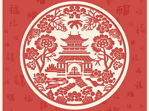 民俗传统文化｜剪纸窗花图案