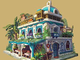 單體建筑-沙漠綠洲餐廳