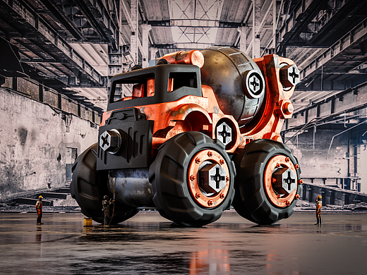 blender-练习 玩具车-搅拌机