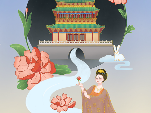 中秋节日-花好月圆