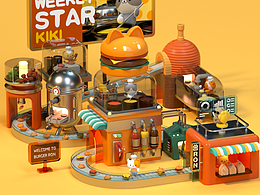 C4D-猫猫汉堡工厂