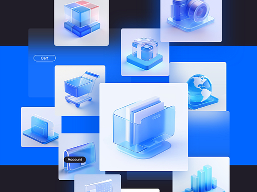 midjourney 生成微软风格 Web ui icon 
