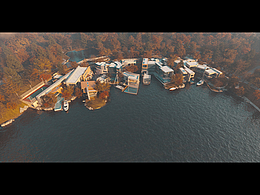 秋天水景鸟瞰案例