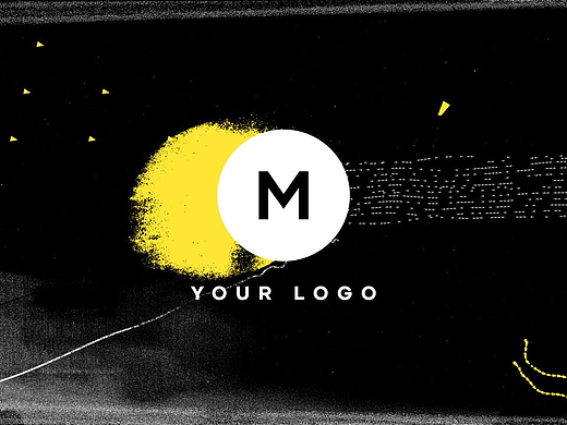 PR模板|动态动画涂鸦故障效果标志图形LOGO演绎开场