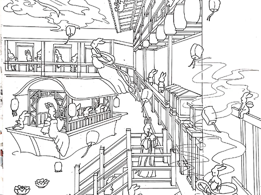 中秋插画图（个人主页-ZNTkyMjY4NjQ=） - 商业插画 - 站酷设计师努力画图的兔子原创素材 - 站酷ZCOOL