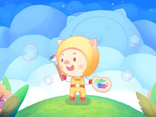 黄铅笔少儿美育app开头动画——荒原有木
