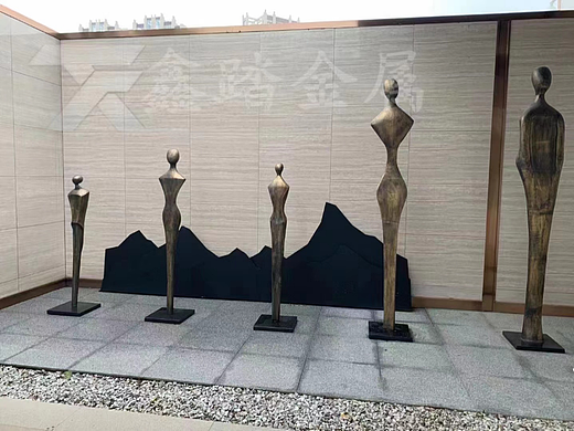 抽象不锈钢迎宾人物雕塑 创意人物雕塑