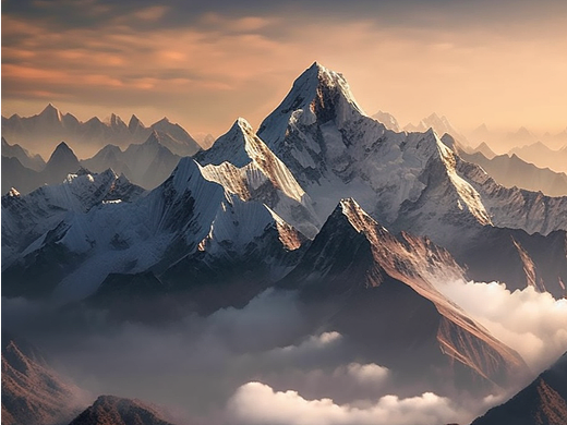 尼泊尔的大喜马拉雅山