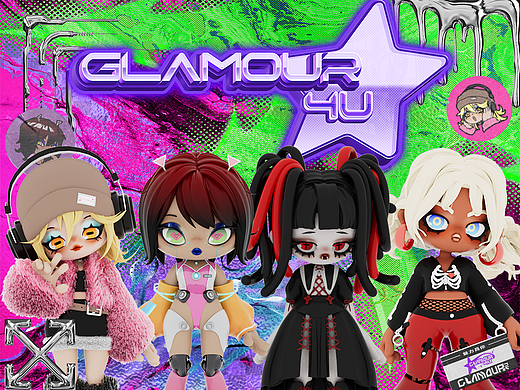 原创潮玩IP设计|GLAMOUR4U-魅力为你|文创IP|盲盒