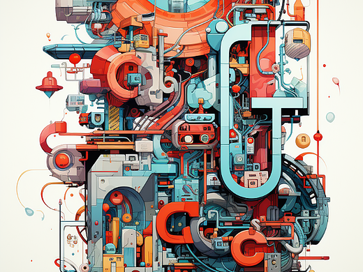 AI的想象力-哈尔的移动字母画创作/插画设计/插画创作