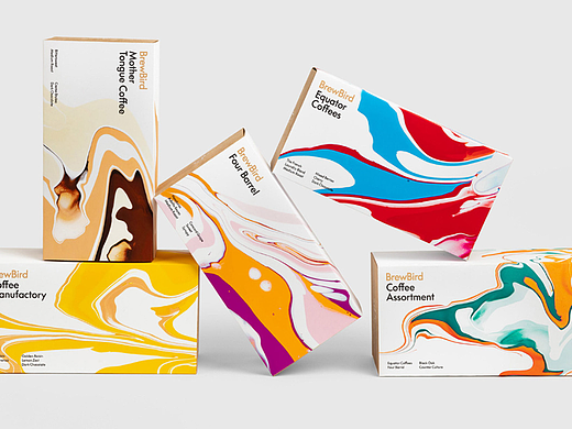 流体图案!咖啡产品包装设计