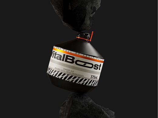 Vitalboost零糖气泡水包装设计｜logo/品牌包装设计