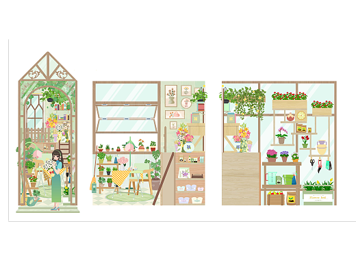 矢量小花房制作练习