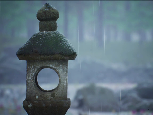 零售及商业空间设计中的裸眼3D数字艺术《雨中风景》