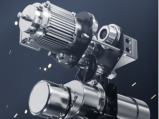 微型起重机-电葫芦3D渲染图