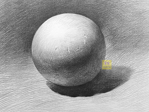 素描石膏球体绘画