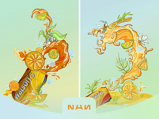 原创插画 | 关于屈臣氏汤力汽水的灵感插画