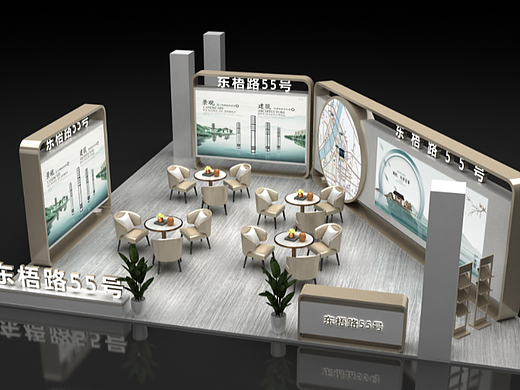 地产展台（个人主页-ZNjE1NDUxNDg=） - 其他三维 - 站酷设计师三维设计师Him原创素材 - 站酷ZCOOL