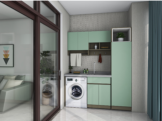 定制家居不锈钢生活阳台柜，橱柜，浴室柜等