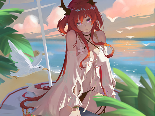 海边的史尔特尔（个人主页-ZNjI1MjUyODg=） - 艺术插画 - 站酷设计师今夏不会画画原创素材 - 站酷ZCOOL