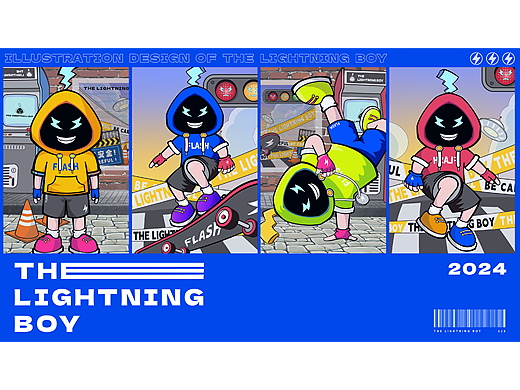 The Lightning Boy-矢量潮流插画